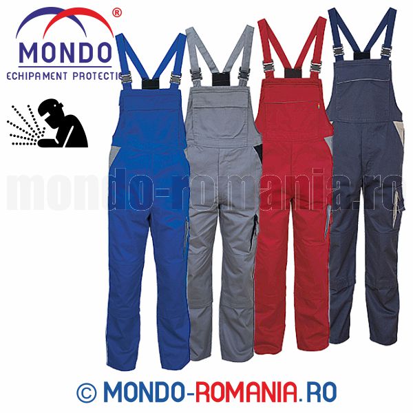 Pantaloni cu pieptar pentru sudori MAX PLUS WELDER - Echipament sudori